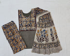 Cotton Kurta Set with Kalamkari Dupatta
