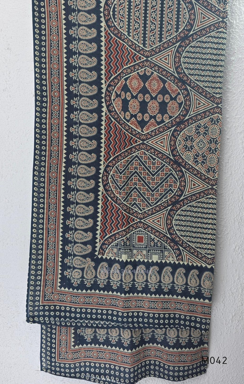 Brick Red Jaipur Cotton Printed Yoke Churidar Set