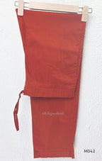 Brick Red Jaipur Cotton Printed Yoke Churidar Set