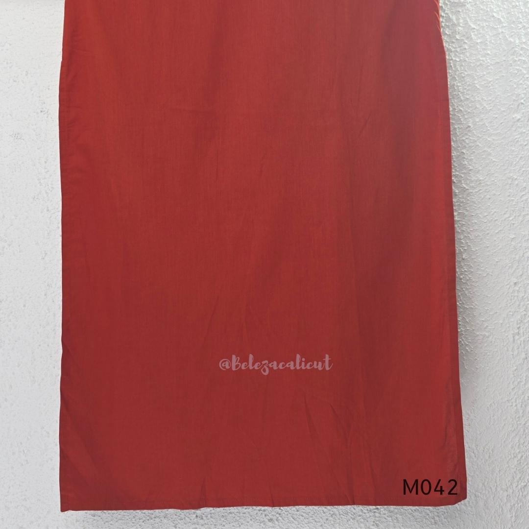 Brick Red Jaipur Cotton Printed Yoke Churidar Set