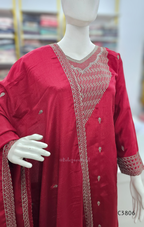 C3806_SilkBlendEmbroideredStraightSuitSet_1