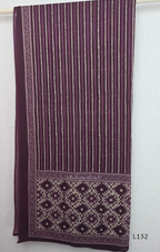 Deep Plum Cotton Churidar Set with Geometric Print