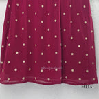 Georgette A-line 3-piece set with gold embroidered neckline, sleeve border, matching dupatta and festive colour options.