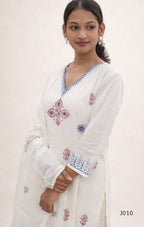 IvoryCottonBlockPrintedStraightKurtaSet