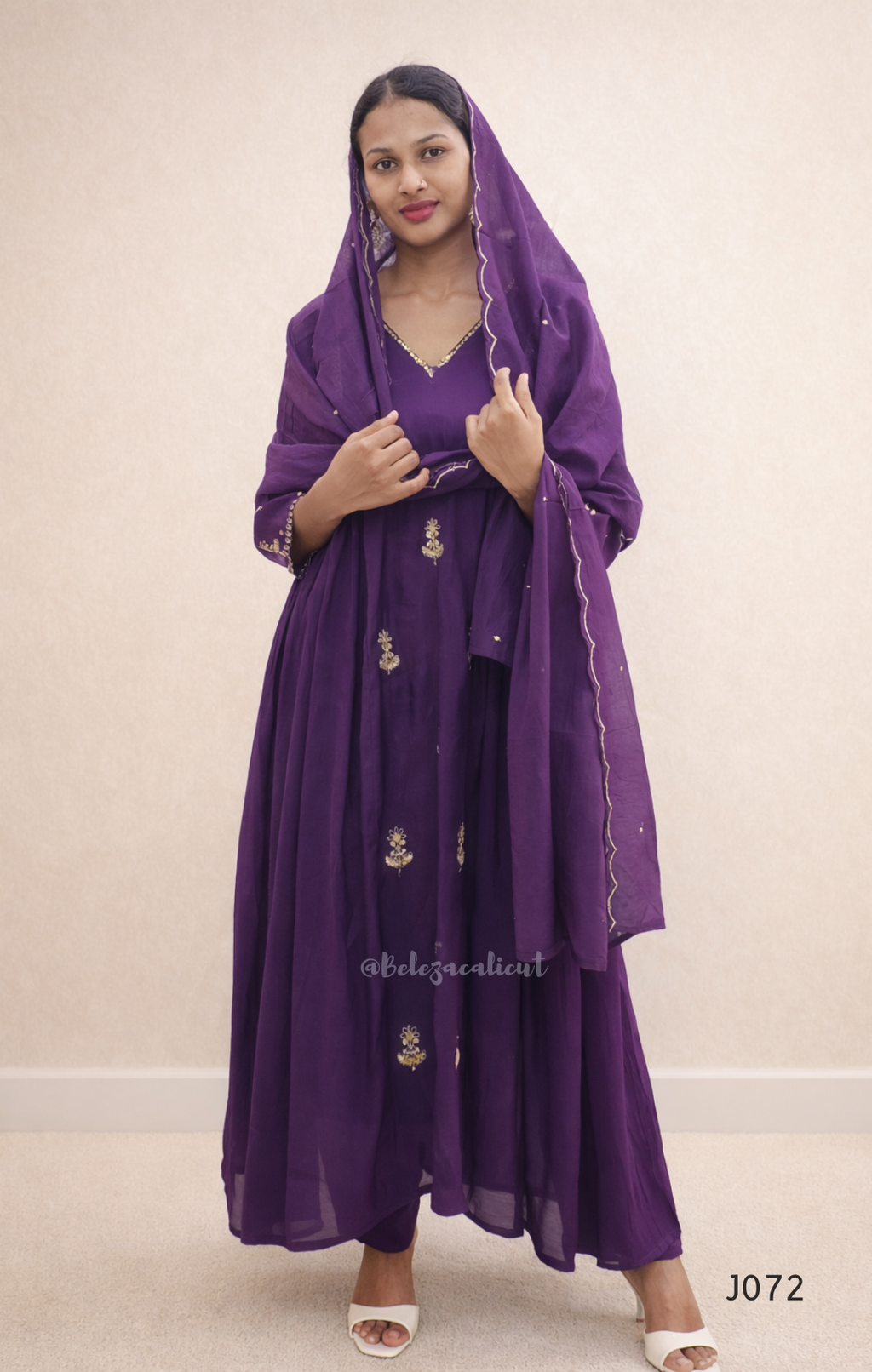 Mul_Chanderi_Purple_Kurta_Set_with_Delicate_Embroidery