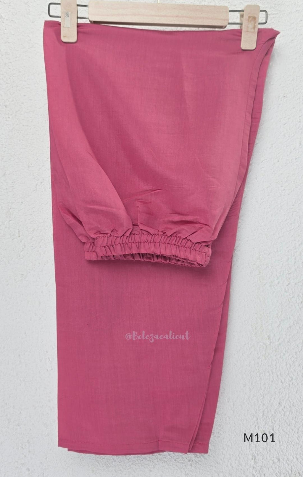 Pink Mul Chanderi A-line churidar set with floral embroidery, matching straight-leg bottom and floral dupatta at Beleza, Calicut.