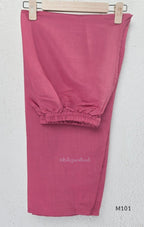 Pink Mul Chanderi A-line churidar set with floral embroidery, matching straight-leg bottom and floral dupatta at Beleza, Calicut.
