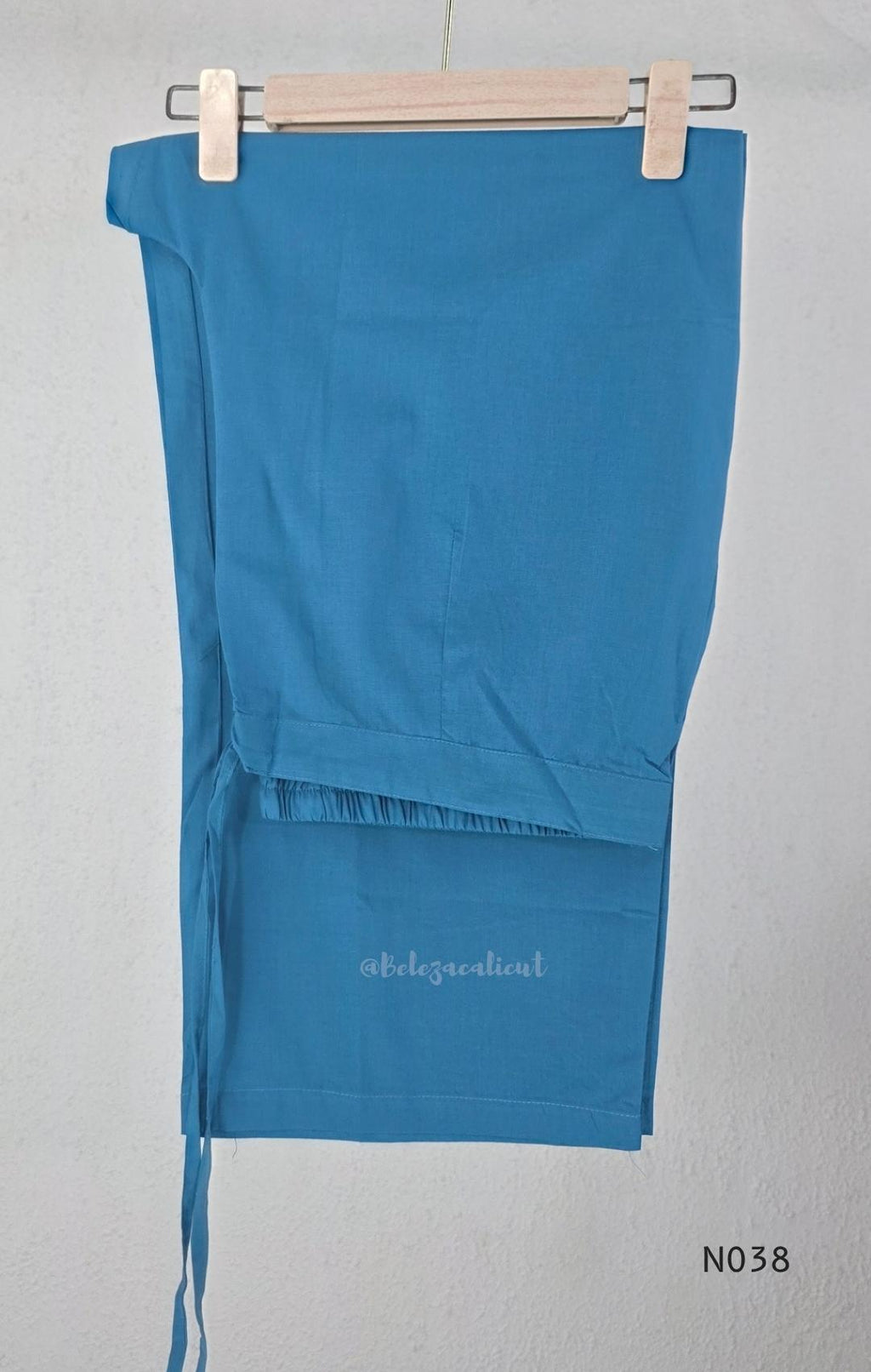 Blue Cotton Floral Embroidered Churidar Set