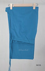 Blue Cotton Floral Embroidered Churidar Set