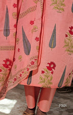 Peach Blossom Printed Kurta Set_3