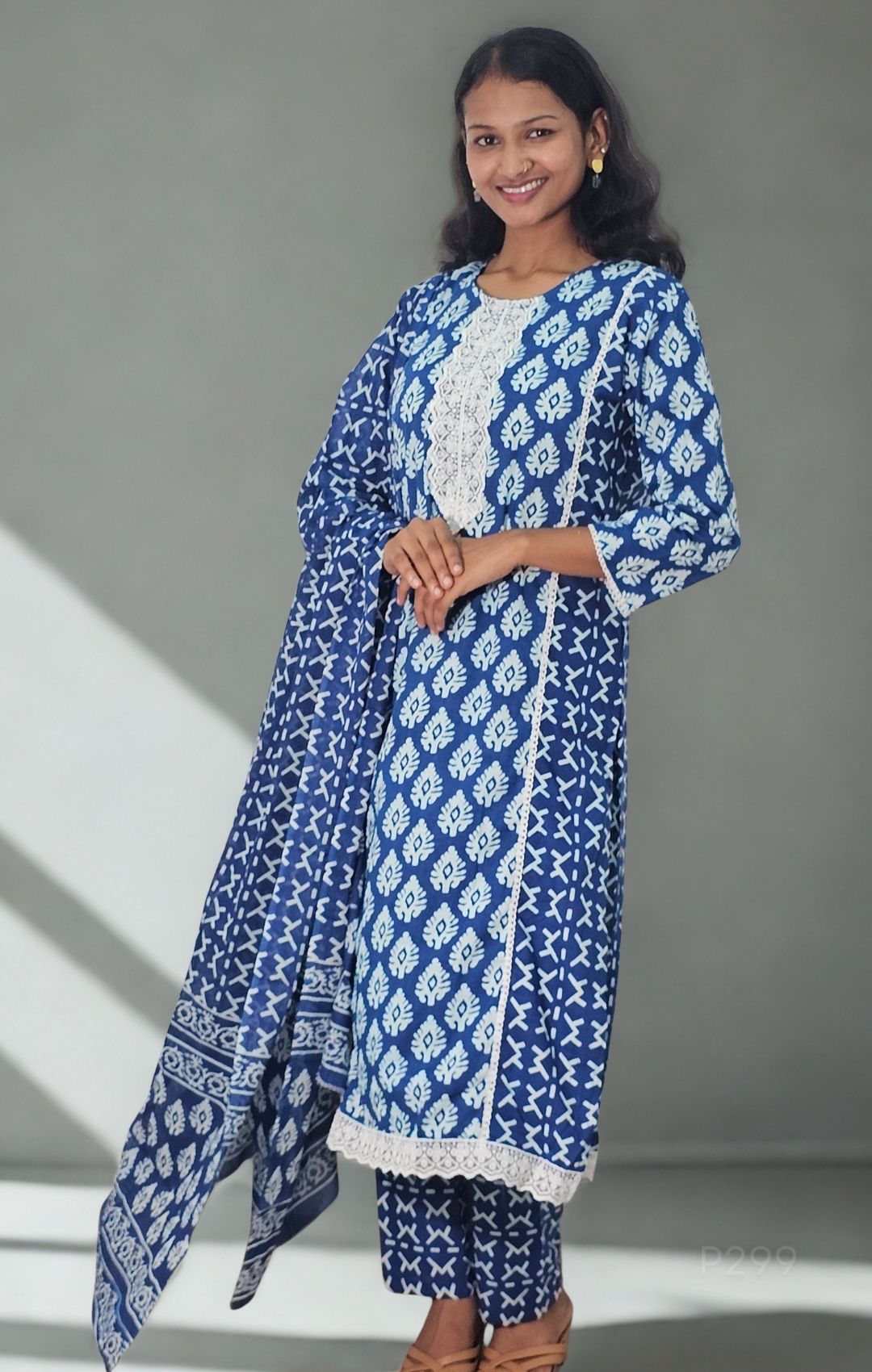 Indigo Grace Cotton Printed Set_4