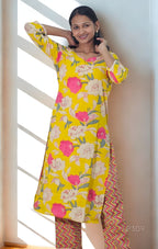Sunny Bloom Cotton Kurta Set