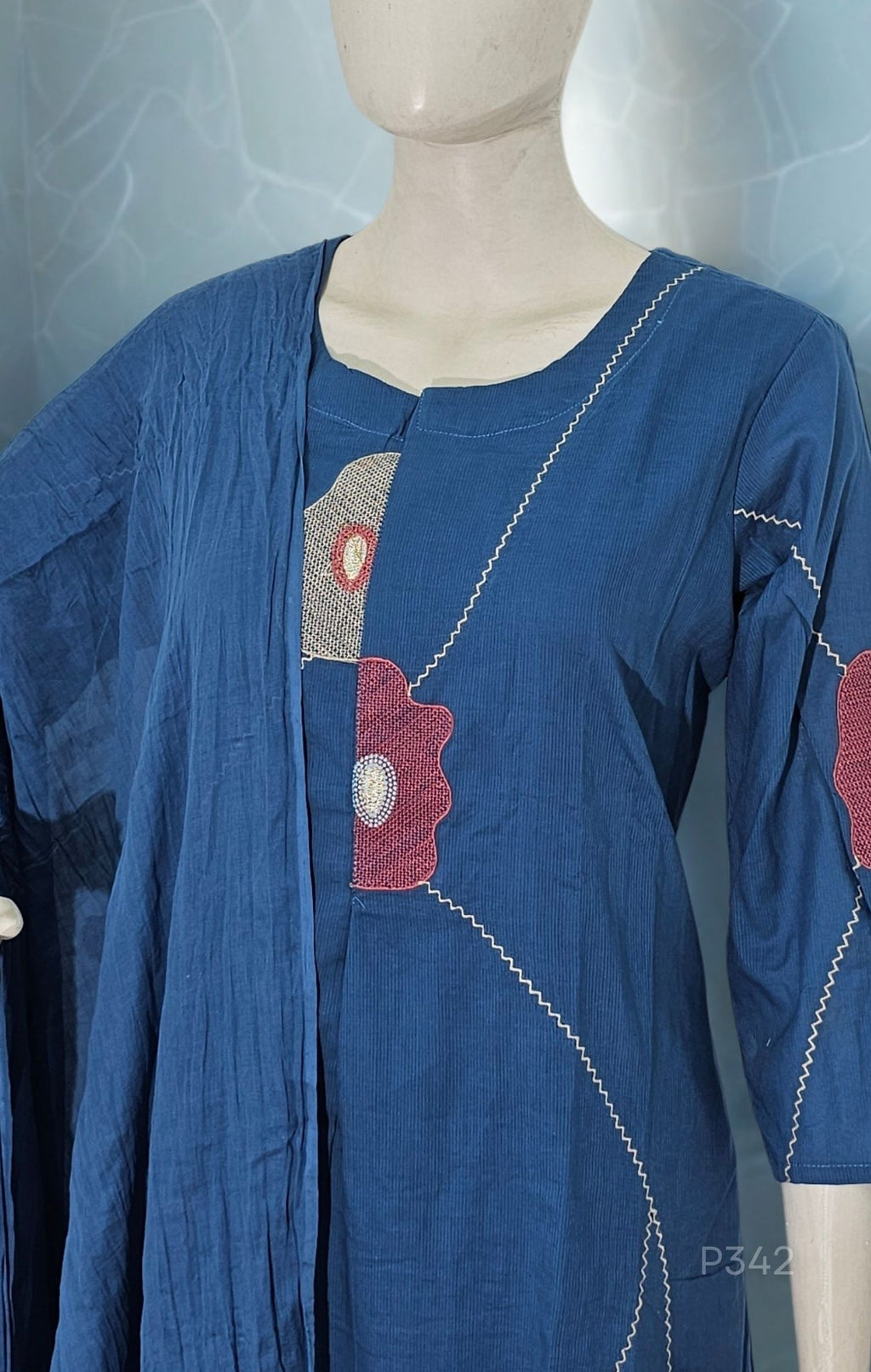 Ocean Bloom Mul Cotton Kurta Set4