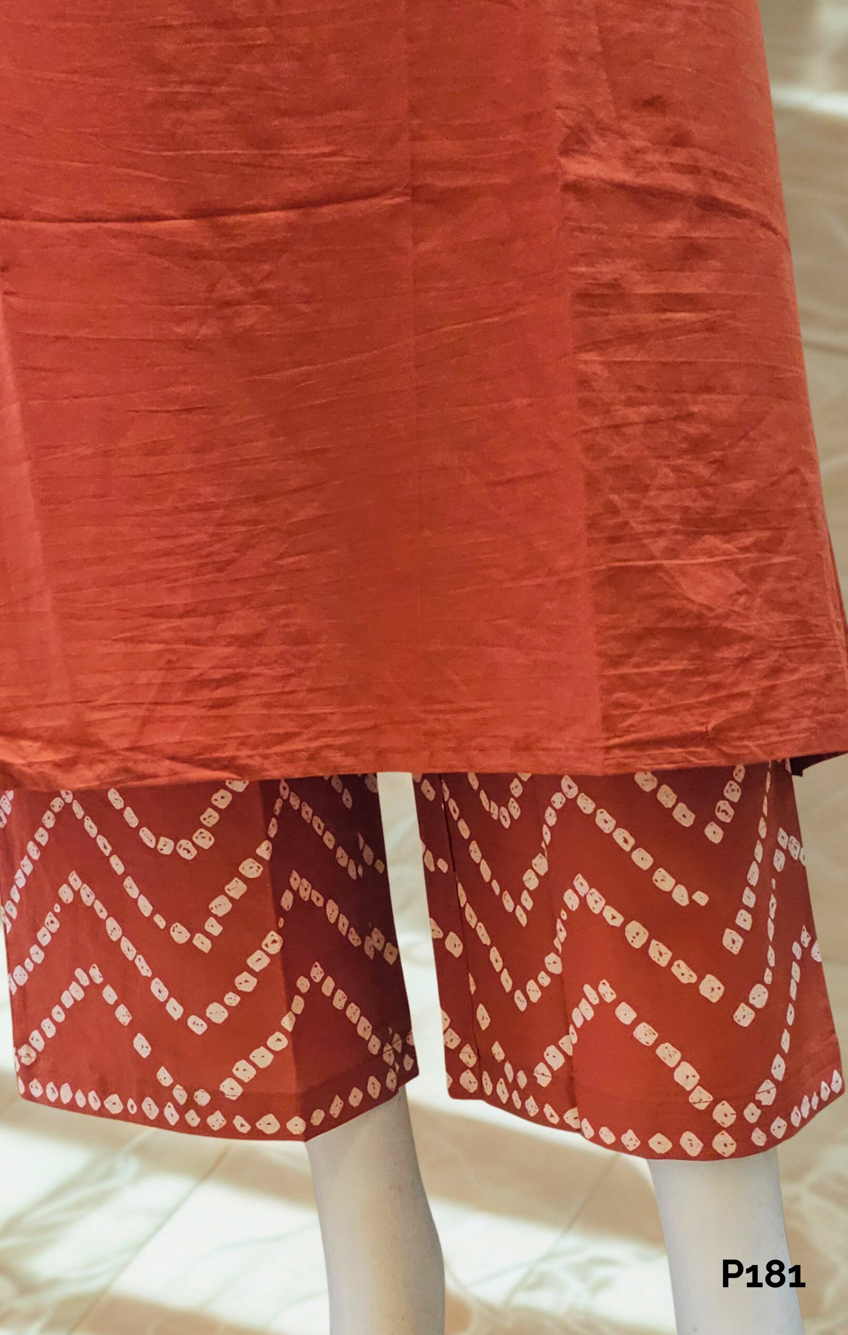 Terracotta Bandhani Cotton Set