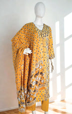A 3-piece cotton kurta set in rich yellow6