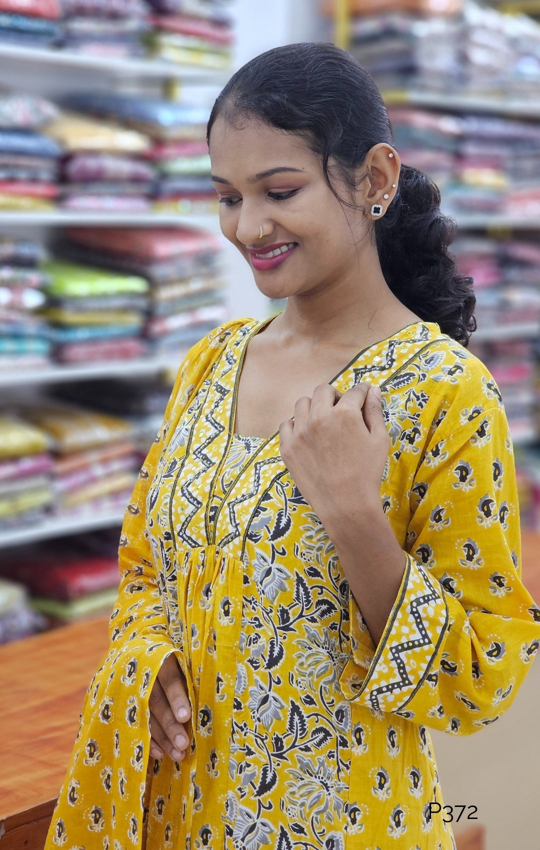 P372_Yellow_Cotton_Floral_Printed_A