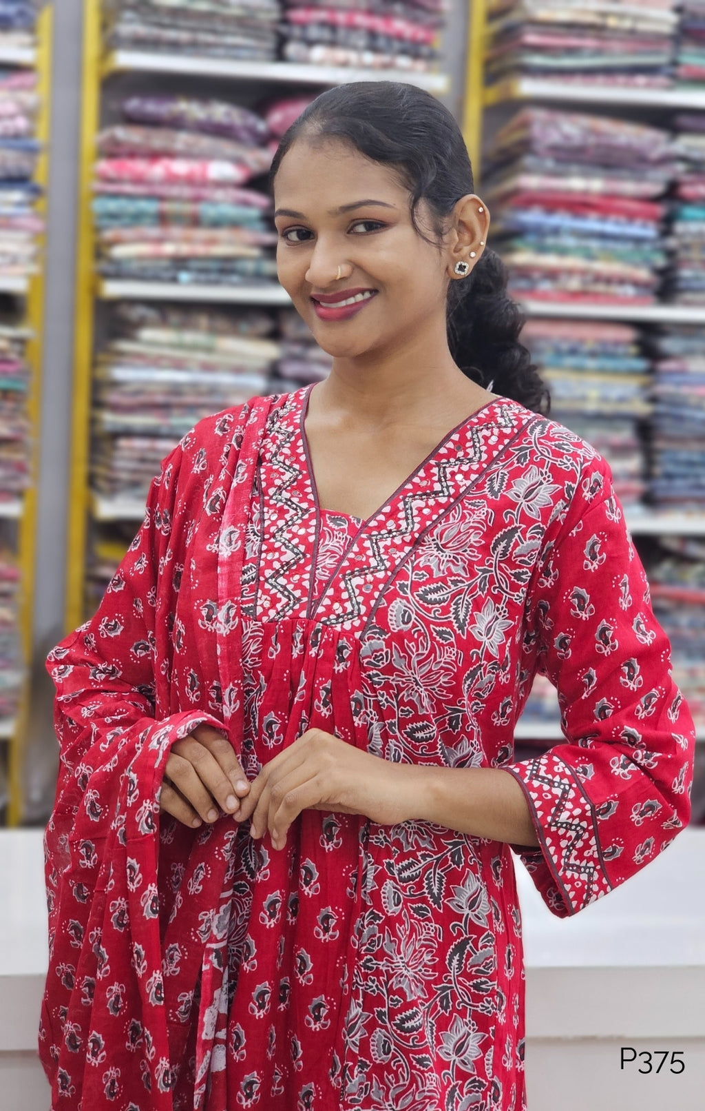 P375_DeepRedCottonPrintedA-Lineset_3