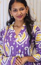 P430_PurpleCottonIkatPrintedStraightKurtaSet_5