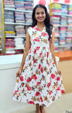 P442_IvoryViscoseBlendPrintedA-LineKurtiDress_1