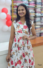 P442_IvoryViscoseBlendPrintedA-LineKurtiDress_4